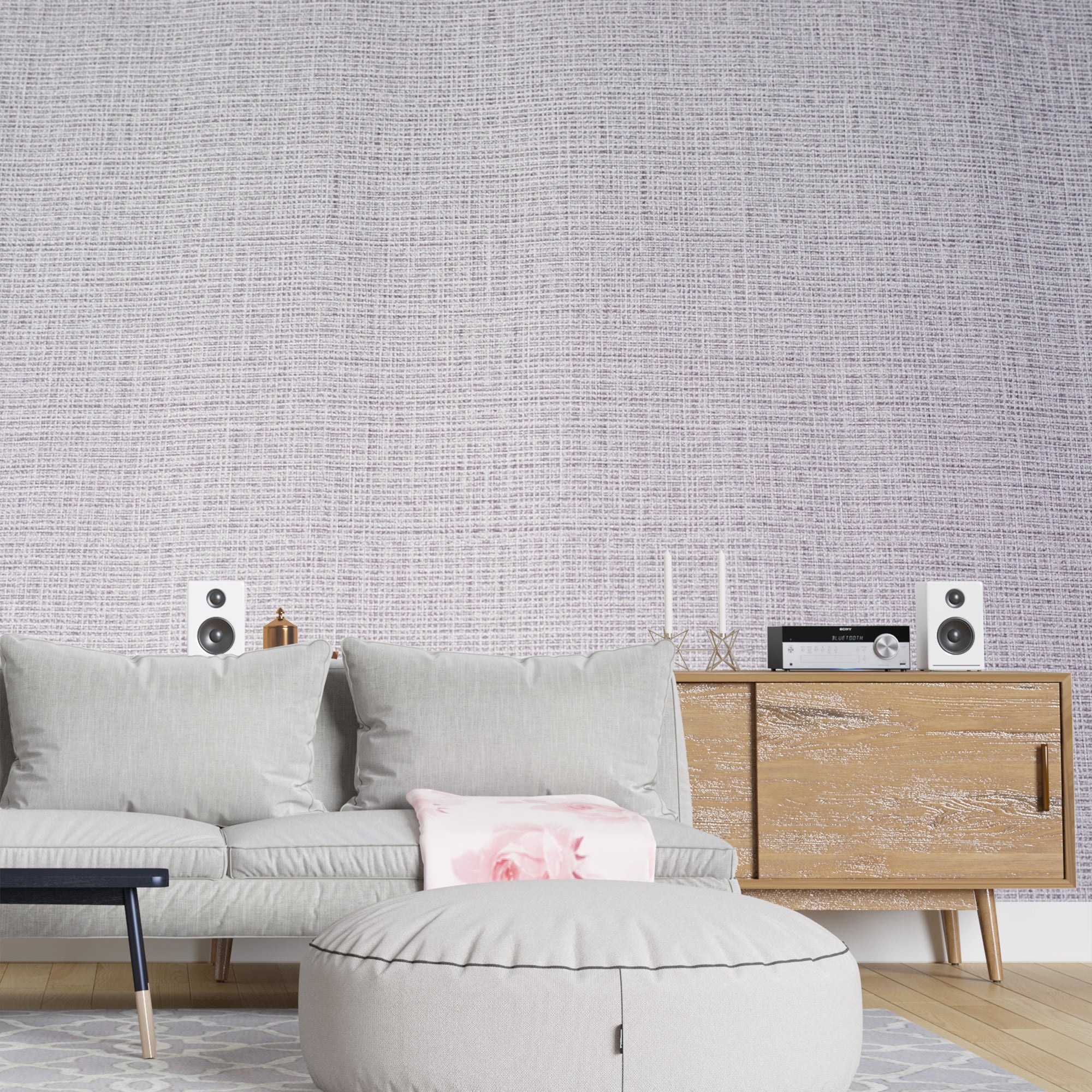 MAPER Linen Weave Lilac Grey 641105 3