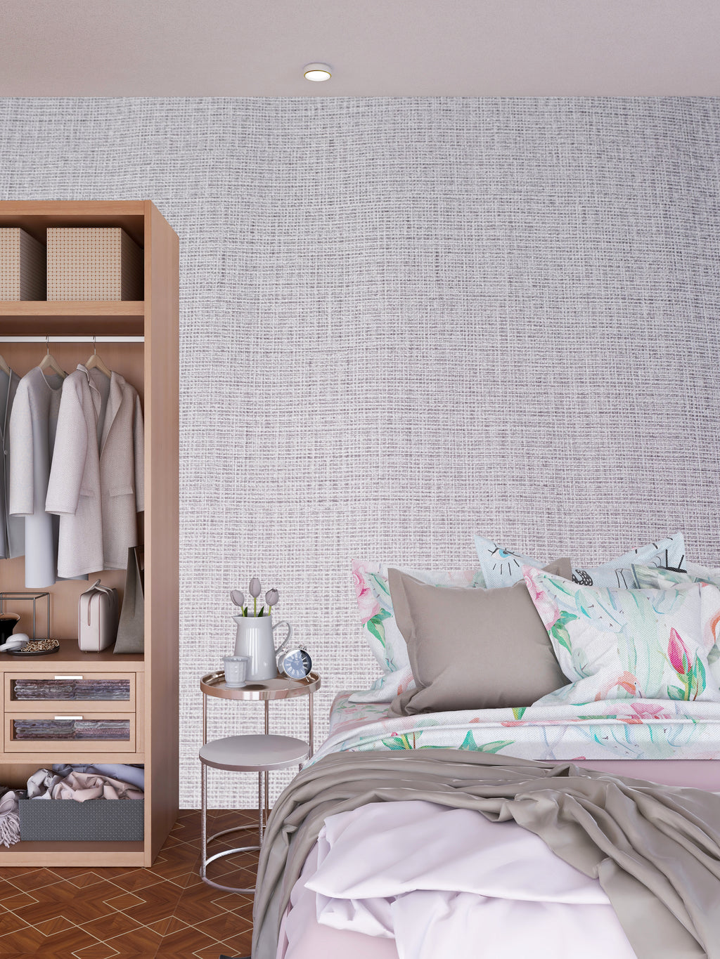 MAPER Linen Weave Lilac Grey 641105 4