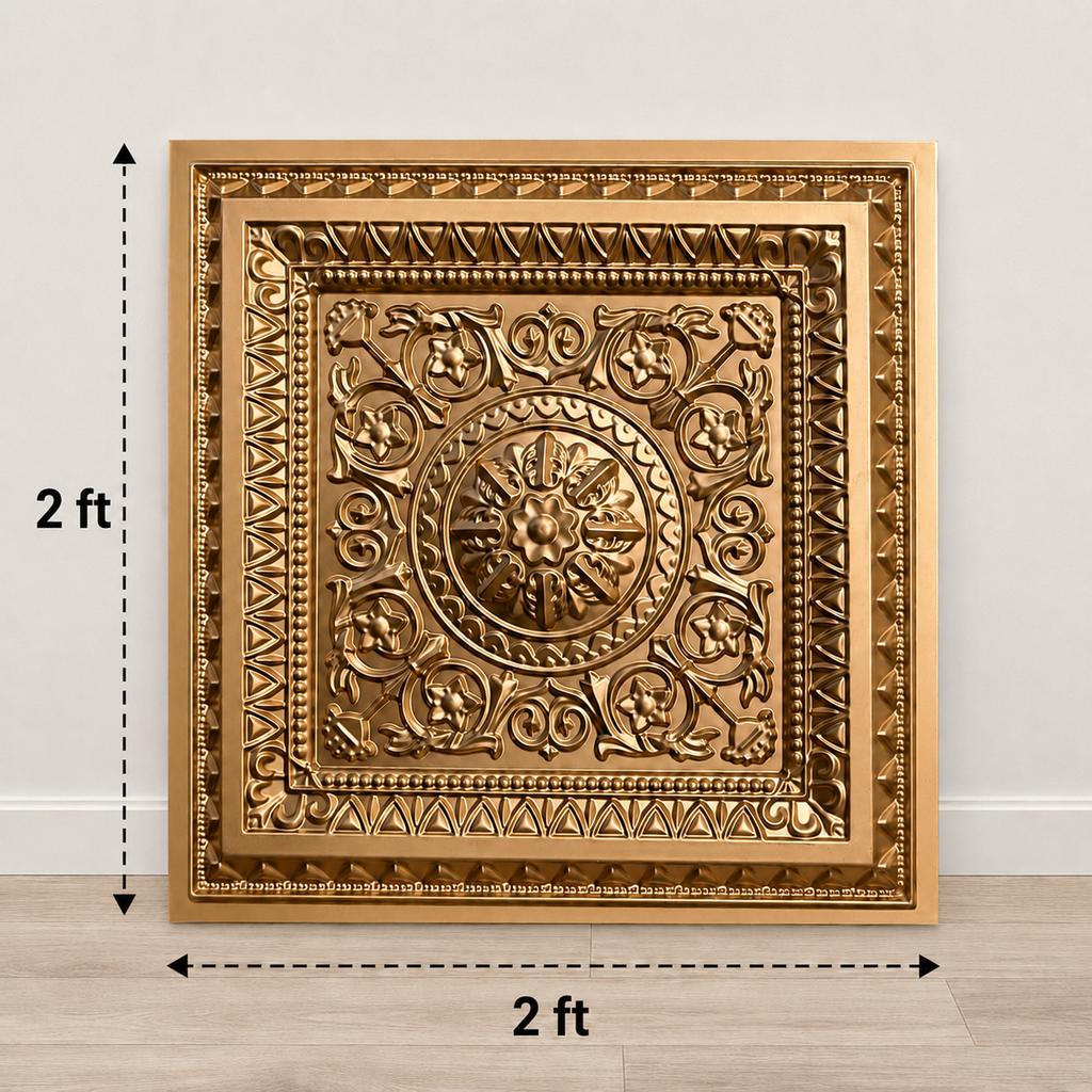 Maper Ganpati Backdrop Panel — Gold 2×2 2