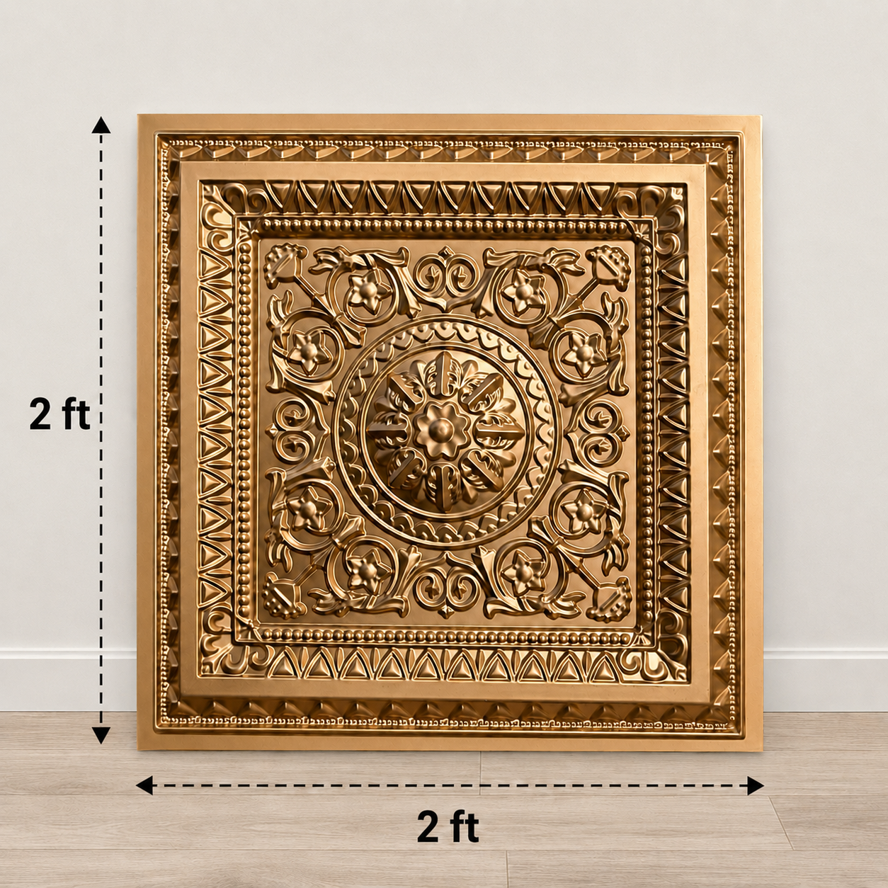 Maper Ganpati Backdrop Panel — Gold 2×2 2