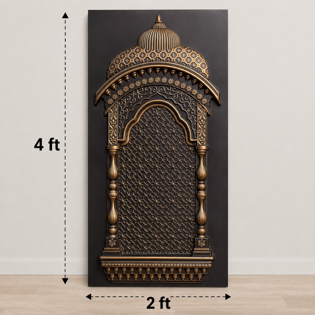 Maper Ganpati Backdrop Panel — Antique Gold Zarokha 2