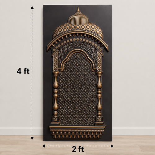 Maper Ganpati Backdrop Panel — Antique Gold Zarokha 2