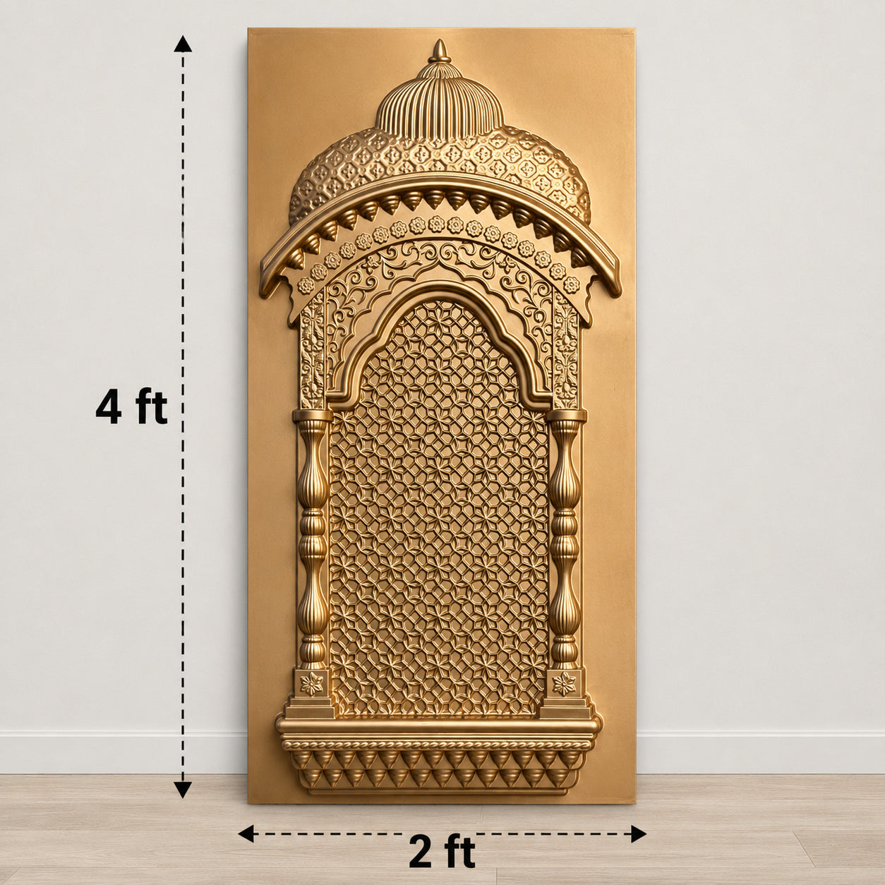 Maper Ganpati Backdrop Panel — Gold Zarokha 2