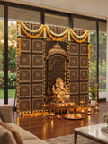 Maper Ganpati Backdrop Set — Antique Gold (Concept 3) 1