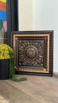 Maper Ganpati Backdrop Panel — Antique Gold 1×1 1